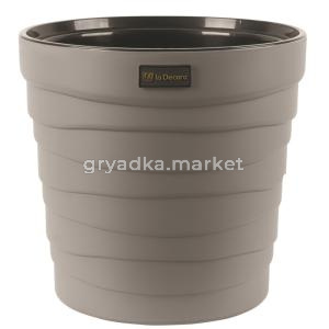 Бархан кашпо со вставкой 12л d30,7 h29,3см Серый жемчуг -6