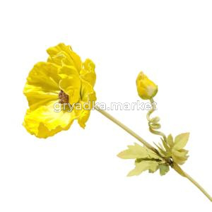 Искусственные цветы Мак желтый