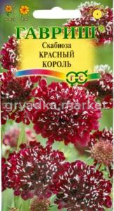 Скабиоза Красный король темнопурпурная  махр. 6шт Одн 90см (Гавриш) Н22