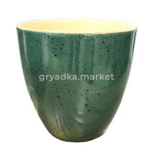 Кашпо Овал d12 h12 см сине-зеленый крап