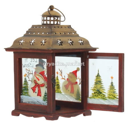 Подсвечник Фонарик, L21 W21 H38 см