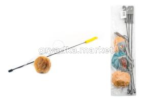 Игрушка-дразнилка ZooM с шуршиком 4см, с погремушкой, на резинке 70см 1-1