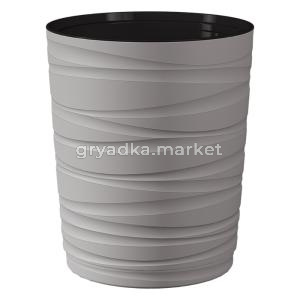 Модерн Медиум кашпо со вставкой 15л d30 h36см Серый жемчуг -5