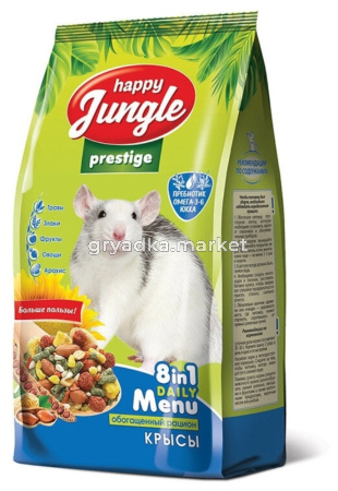 Корм д-крыс Happy Jungle Prestige (Хеппи Джангл) 500г-12