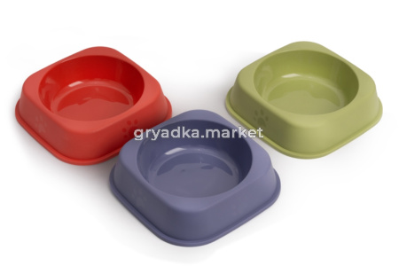 Миска WOGY д/животных 450мл 18.5х18.5х5см, микс арт.2024-8863 Код275148