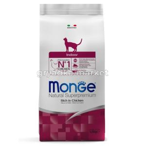 Корм д-кошек сух Monge Cat Indoor д-живущих дома1,5кг