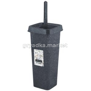Ершик с подставкой закрытый WC Stone-8 ПлР