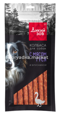 Лакомства д/собак Колбаса с мясом гуся и брусникой 85г Тит Бит 1/40