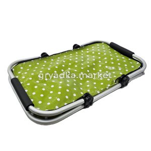 Корзина ДПИКНИКА с метал.ручк.зел.482824см1