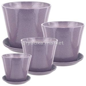 Элегант Мультиколор фиолетовый к-т из 4-х 0,8л,1,5л, 2,7л, 4,8л