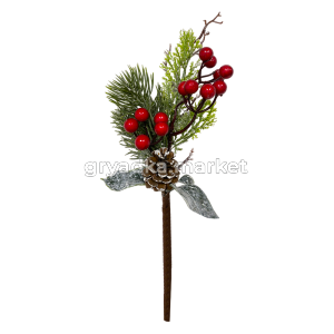 Ветка-декор новогодний H37 см
