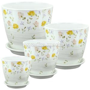 Бутон Роспись (171)  к-т из 4-х 1л, 2л, 3,8л, 5,4л    