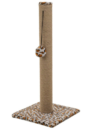 Дарэленд Когтеточка-столбик АФРИКА квадратная 35*35*79см (мех, джут) барс