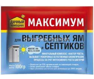 Средство д-выгр.ям и септиков 100г Максимум 6-36 Дачный Помошник 