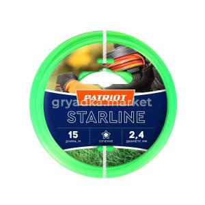 Леска д-триммера D2,4мм 15м звезда 