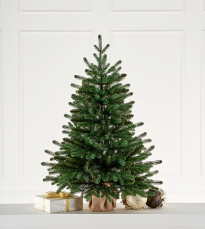 Ель настольная Европейская 90 см литые веточки + пленка ПВХ 