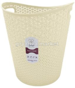 Корзина для бумаг 13л Natural айвори-8  ПлР