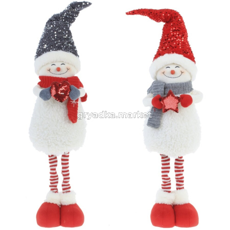Игрушка набивная Снеговик, L20 W19 H94 см, 2в.