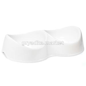 Миска пластиковая двойная 