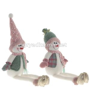 Игрушка набивная Снеговик, L21 W10 H72 см, разм.полк. Lп21 Wп10 Hп23 см, 2в.