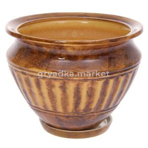 Горшок Волна №2 2,2л коричневый