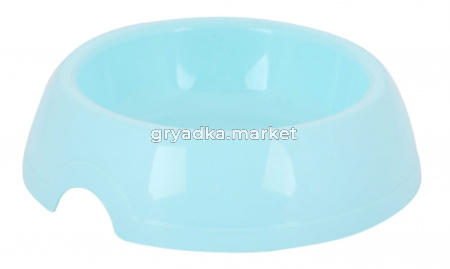 Миска пластик 0,2л голубой Мур-Мяу 1-38