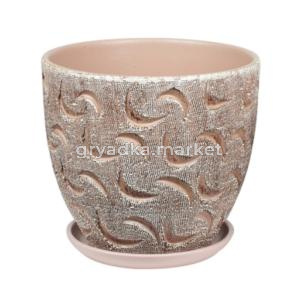 Букле 4 горшок с поддоном 2,5л d18 h16см высокий овал  