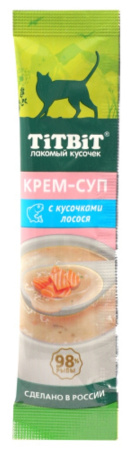Крем-суп для кошек с кусочками лосося 10 г