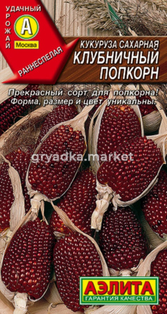 Кукуруза Клубничный попкорн сахарная 5шт Ранн (Аэлита) 