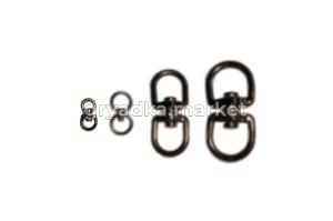 Вертлюг с двумя кольцами 6х8мм-Ред Пластик