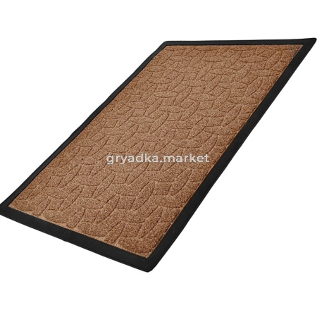 Коврик придверный с ворсом на резин. основе 45х75см бежевый -24шт