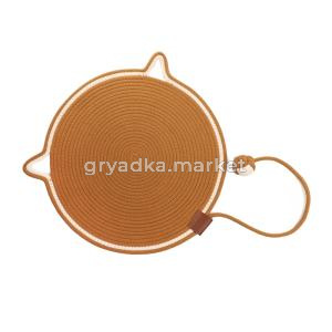 Triol Когтеточка-коврик из хлопкового шнура с шариком 