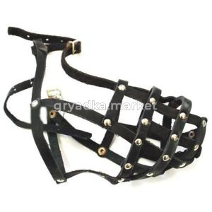 Намордник кожа сетка №5 (дог)-НК-5