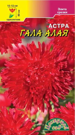 Астра Гала Алая густомахровая игольчатая 0.1г Одн 80см (Цвет сад)