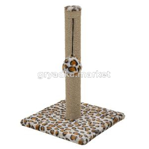 Дарэленд Когтеточка-столбик АФРИКА квадратная 30*30*50см (мех, джут) барс