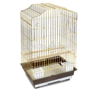 Клетка 6112G для птиц, золото, 465х360х710мм