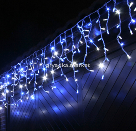 Гирлянда Бахрома 300 ламп сине-белый BP-15-1