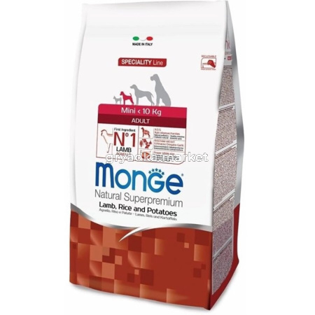 Monge Dog Speciality Mini корм для взрослых собак мелких пород ягненок с рисом и картофелем 800 г
