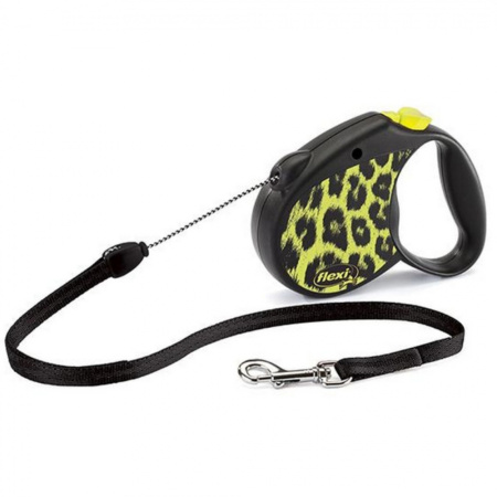 Рулетка-поводок д-собак Flexi Design М 5м до 20кг ТРОС, ЗЕЛЁНЫЙ 