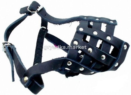 Намордник кожа сетка №1 (стаффорд)-НК-1