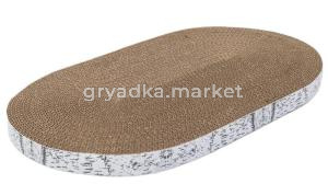 ЧИП Когтеточка гофрокартонная ПЕНЬ БЕРЕЗОВЫЙ овальный с пропиткой 500х260хh25мм