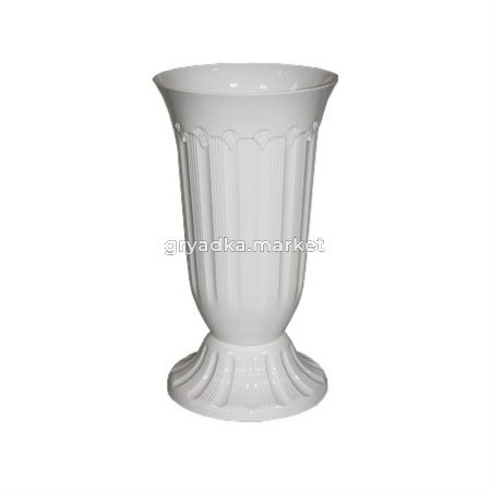 Вазон под срезку Флавия 12л белый d27 h52см