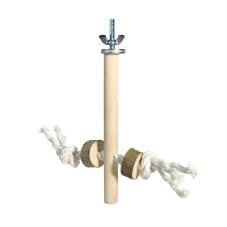 Жердочка с канатом и кольцами для попугаев LionPets (Размер: 15 см) 42.PS.058-В