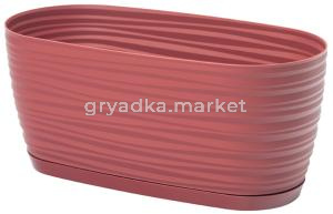 Сахара кашпо с поддоном овальное 2,65л марсала 27смх13смх12см-10