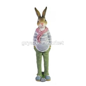 Заяц Шелдон серый свитер, H26 см