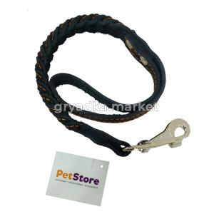 Водилка д-собак кожаная 15 мм с плетением косой-ВК-15-Ко