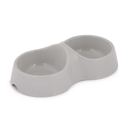 Миска пластик 0,2л двойная серый 1-34