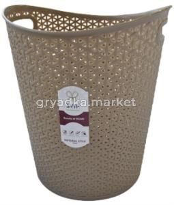 Корзина для бумаг 13л Natural кофейный-8  ПлР