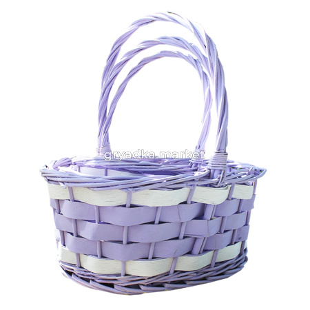 Корзина плетеная  (ива), 37х30х16-39 см, 31х25х13,5-34 см, 25х20х11-29 см, 3 шт., персик. с бел.