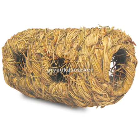 Домик-туннель для мелких животных из луговых трав со входами, d95х180мм, серия NATURAL 